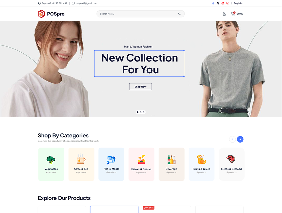 Main Online Store Interface